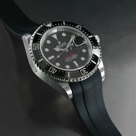 rolex sea dweller with rubber strap|rolex sea dweller watch band.